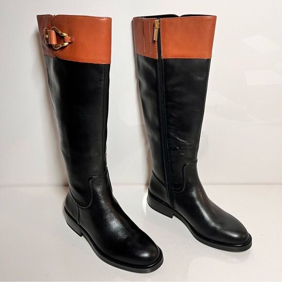 Vince Camuto Andalian Leather Riding Boots - Picture 1 of 6